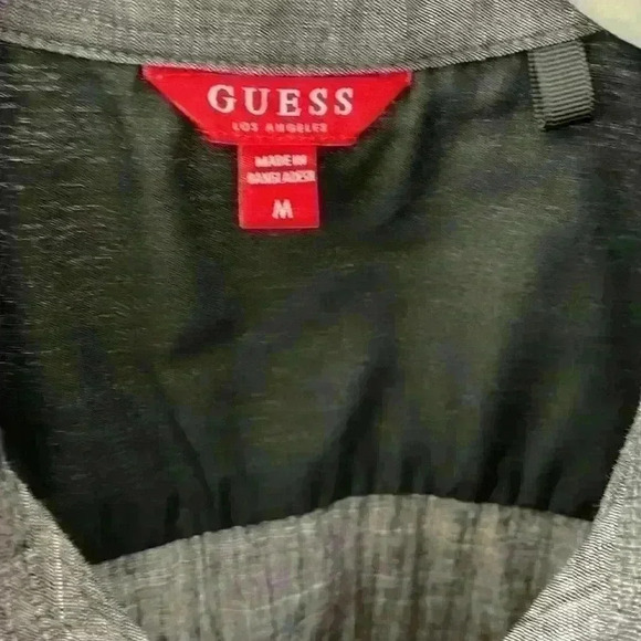 Guess Men’s Short Sleeve Button Down Shirt, Size M - Picture 5 of 7
